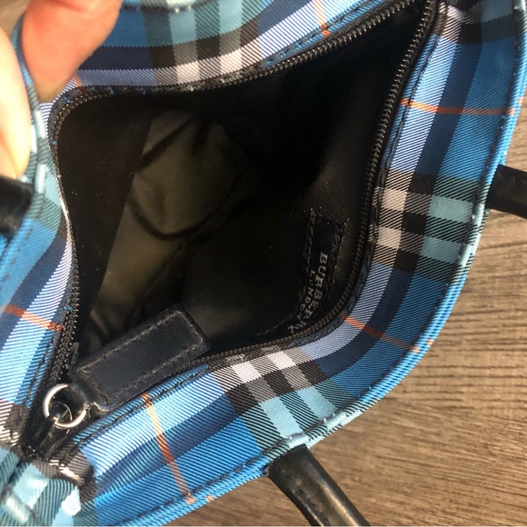 ✨RARE Burberry Mini Tote Blue Check Bag - Picture 7 of 8